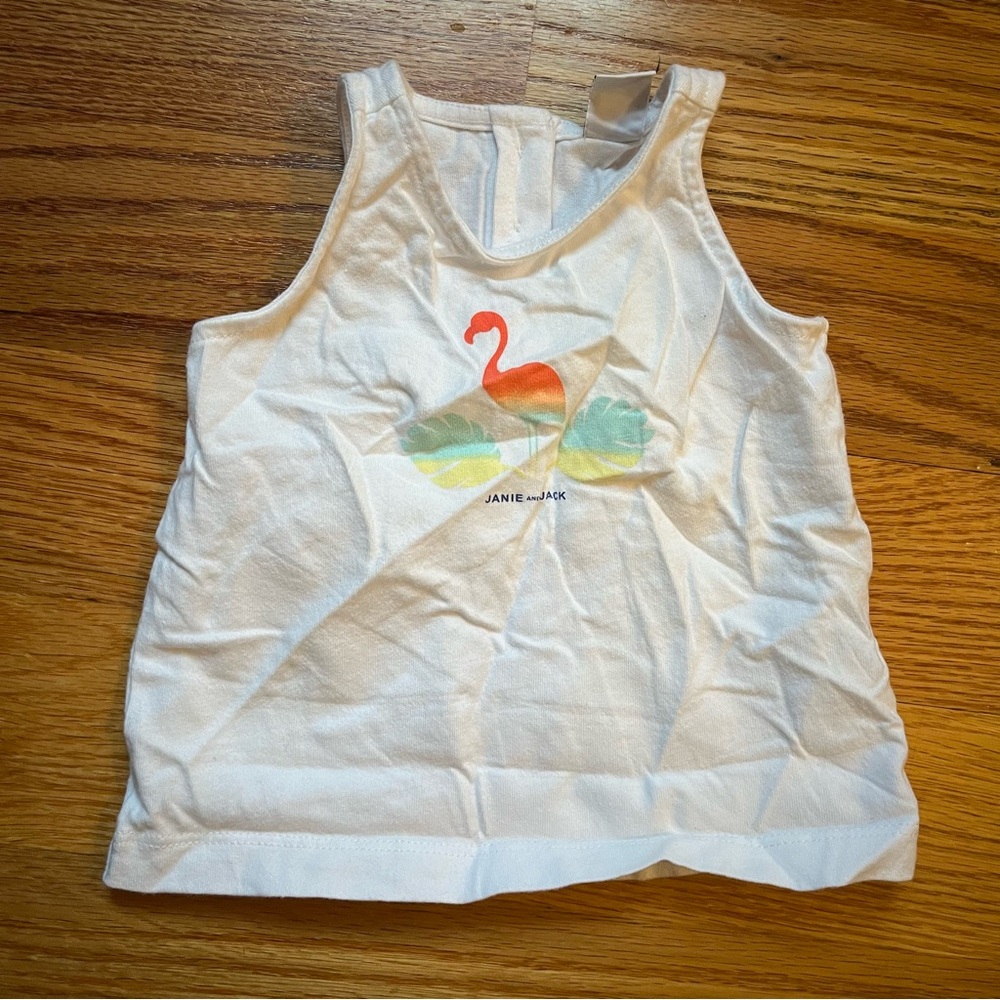 Janie and Jack flamingo tank top size 6-12 months